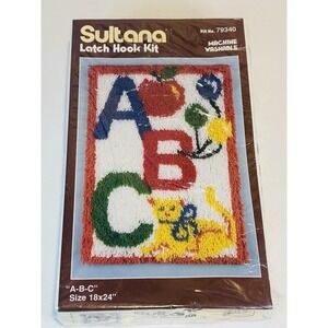 Sultana Latch Hook Kit ABC  18X24 No 79340 New